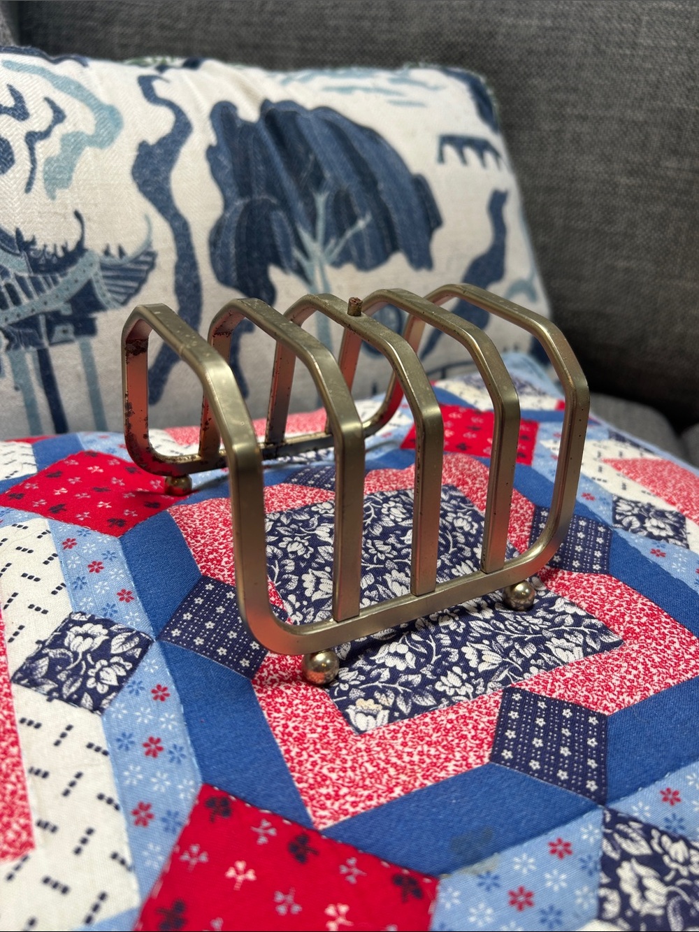 Brass Toast Rack Organizer - Gold